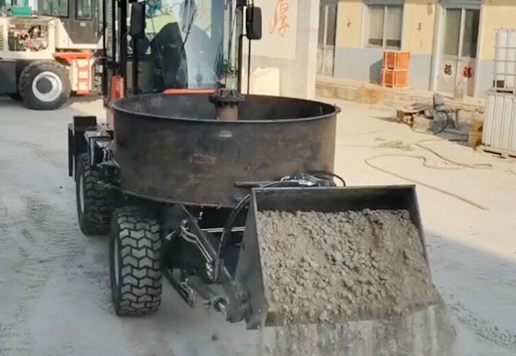 自上料平口搅拌车施工案例